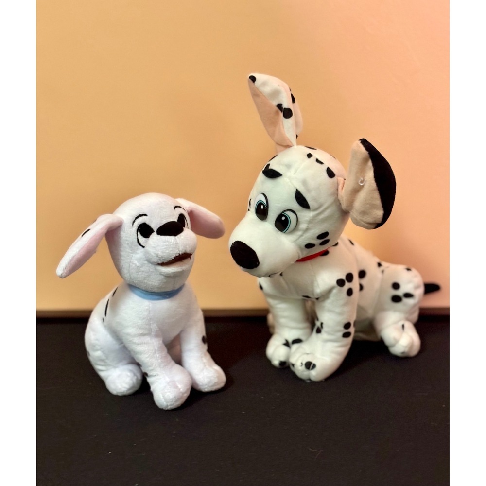 Dalmatian Plush Set 2 Spotted Dog Stuffed Animal Toys Vintage 1994 Ace Novelty